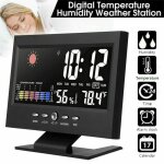 Lcd horloge numrique calendrier avec date jour et heure horloge non - abrge, avec fonctions de rptition ...