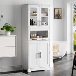 Meuble salle de bain, colonne, rangement avec �tag�res r�glables, placards � porte, tiroir, compartiment, ...