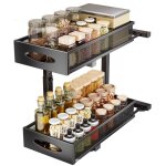 Lunsy - rangement placard cuisine coulissant, 2 tiroirs de rangement de cuisine coulissant, idal pour ...