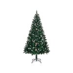 Lunsy - sapin de no�l artificiel avec pied 180 cm - d�coration de no�l, d�coration avec fruits de pin, ...