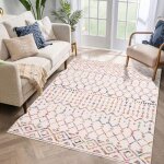 Lunsy - tapis de salon ou de chambre moderne, 120x170cm, descente de lit tapis, tapis doux pour salon ...