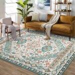 Lunsy - tapis de salon ou de chambre moderne, 120x170cm, descente de lit tapis, vert clair