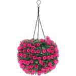 Lustre de boule d'herbe de fleur boules de rondes boules topiaires claires fleur artificielle fleurs ...
