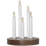Star trading - lustre de fenêtre doris 5 fl. bois / plastique pile17, 5x24cm brun / blanc Star trading - lustre de fenêtre doris 5 fl. bois / plastique pile17, 5x24cm brun / blanc