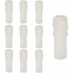 Lustre en plastique pour bougies, 10 pices, accessoires lustre, tubes et manches pour bougies, blanc ...