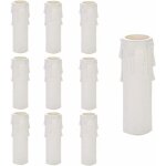 Lustre en plastique pour bougies, 10 pi�ces, accessoires lustre, tubes et manches pour bougies, blanc ...