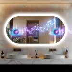 Luvodi - miroir salle de bain oval bluetooth - 120×60cm miroir lumineux de salle de bain led anti buée ... Luvodi - miroir salle de bain oval bluetooth - 120×60cm miroir lumineux de salle de bain led anti buée ...