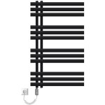 Luxebath - radiateur design iron em, 600x1000 mm, noir mat, rsistance lectrique chrome 600w avec thermostat ...
