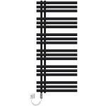 Luxebath radiateur design iron em, 600x1400 mm, noir mat, r�sistance �lectrique chrome 1200w avec thermostat ...
