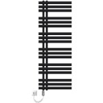 Luxebath radiateur �lectrique, design iron em, 500x1400 mm, noir mat, r�sistance chrom�e 900w avec thermostat ...