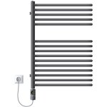 Luxebath - radiateur de salle de bain lectrique anthracite 500x800 mm + rsistance 600w et thermostat ...