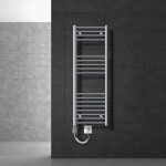 Luxebath - radiateur electrique sahara 400x1200mm, chrome, sche - serviettes en panneau, raccordement ...