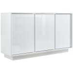 Lysiane - buffet 3 portes finition blanc laqu� brillant weiss