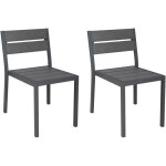 M&s - lot de 2 chaises en aluminium et bois gris