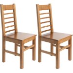 M&s - lot de 2 chaises en hêtre chêne clair assise bois - ripal M&s - lot de 2 chaises en hêtre chêne clair assise bois - ripal