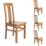 M&s - lot de 4 chaises en hêtre chêne clair assise bois - martha M&s - lot de 4 chaises en hêtre chêne clair assise bois - martha