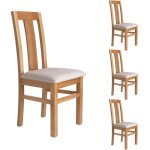 M&s - lot de 4 chaises en hêtre chêne clair assise tissu beige - martha M&s - lot de 4 chaises en hêtre chêne clair assise tissu beige - martha
