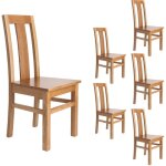 M&s - lot de 6 chaises en hêtre chêne clair assise bois - martha M&s - lot de 6 chaises en hêtre chêne clair assise bois - martha