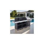 M&s - barbecue au gaz 3 brûleurs et plancha avec 2 dessertes - fidgi M&s - barbecue au gaz 3 brûleurs et plancha avec 2 dessertes - fidgi