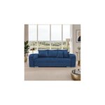 M&s - canap 3 places convertible en velours bleu marine - fullspace