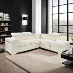 M&s - canap� d'angle � droite convertible 7 places velours beige - sven