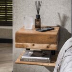 M&s - chevet suspendu 1 tiroir 35x35x27 cm en acacia naturel