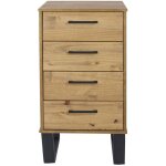 M&s - chiffonnier 4 tiroirs 45x39, 5x90, 3 cm dcor naturel et noir - holly