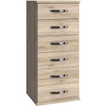 M&s - chiffonnier 6 tiroirs 46x40x106 cm chne clair - marly
