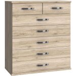 M&s - chiffonnier 7 tiroirs 91x40x106 cm chne clair - marly