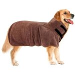 (m, couleur du caf)peignoir pour chien, peignoir en microfibre pour animaux de compagnie, chien absorbant ...