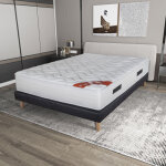 M&s - ensemble matelas 160x200 cm + sommier avec pieds - rundi