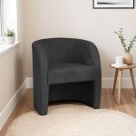 M&s - fauteuil cabriolet 62x61x72 cm en velours côtelé noir M&s - fauteuil cabriolet 62x61x72 cm en velours côtelé noir