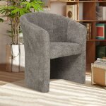 M&s - fauteuil cabriolet 64x62x81 cm en tiss bouclette marron - kabiz