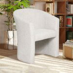 M&s - fauteuil cabriolet 64x62x81 cm en tiss bouclette sable - kabiz