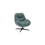 M&s - fauteuil club 85x77x91 cm en tissu bleu canard - oslo