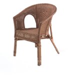 M&s - fauteuil crapaud 57x57x80 cm en rotin miel