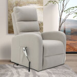 M&s - fauteuil de relaxation �lectrique et releveur en tissu gris clair