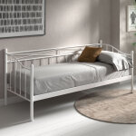 M&s - lit banquette 90x200 cm structure en m�tal blanc