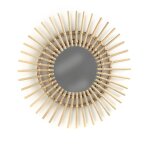 M&s - miroir soleil 55x55 cm en rotin naturel M&s - miroir soleil 55x55 cm en rotin naturel