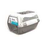 Mpets cage de transport 57 x 36 x 32 pour chien - m - gris et blanc