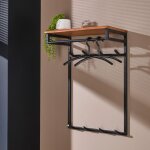 M&s - portemanteau mural 55x33x80 cm en acacia et m�tal
