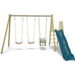M&s - portique 2, 30 m pour 6 enfants, nacelle en tissu, plateforme toboggan M&s - portique 2, 30 m pour 6 enfants, nacelle en tissu, plateforme toboggan