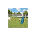 M&s - portique 2, 30 m pour 6 enfants, nacelle en tissu, plateforme toboggan