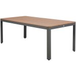 M&s - table en alu 200 x 90 cm bois gris