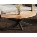 M&s - table basse 130x70x45 cm en bois exotique - maja