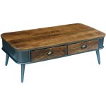 M&s - table basse 2 tiroirs 115x60x40 cm en palissandre et métal M&s - table basse 2 tiroirs 115x60x40 cm en palissandre et métal