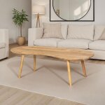 M&s - table basse design 122 cm en teck massif naturel M&s - table basse design 122 cm en teck massif naturel