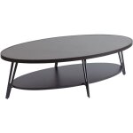 M&s - table basse ovale double plateau 135x70x39, 7 cm noire M&s - table basse ovale double plateau 135x70x39, 7 cm noire