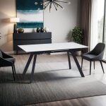 M&s - table  manger extensible 160 - 205 cm en cramique effet marbre - inski