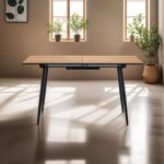 M&s - table de repas extensible style scandinave 120 - 160x80x75 cm - scandi